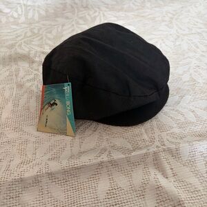 NWT Billabong Black Flat Cap Newsboy Hat L / XL